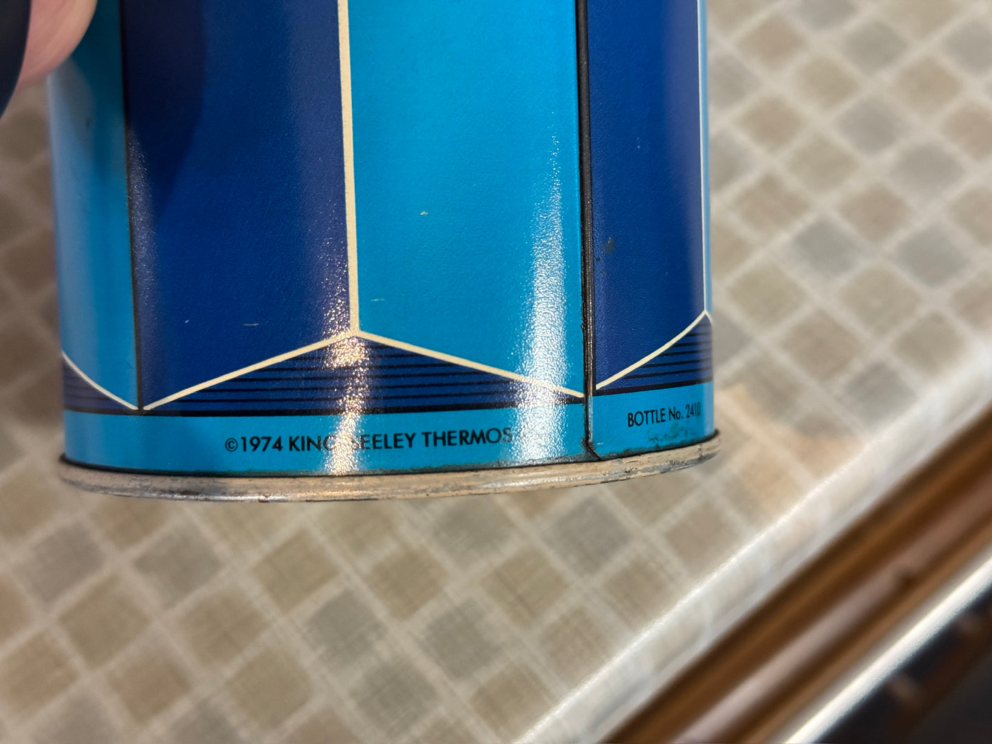 1974 King-Seeley Blue Block Thermos