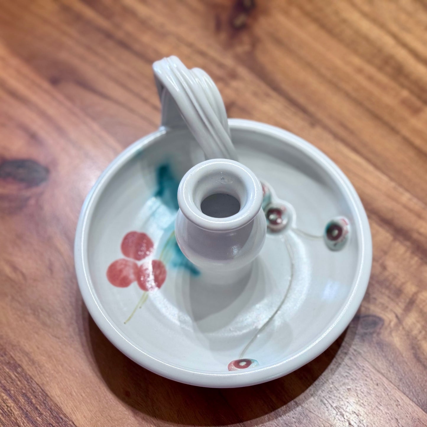 Finger Loop Ballydougan Pottery Candlestick Holder