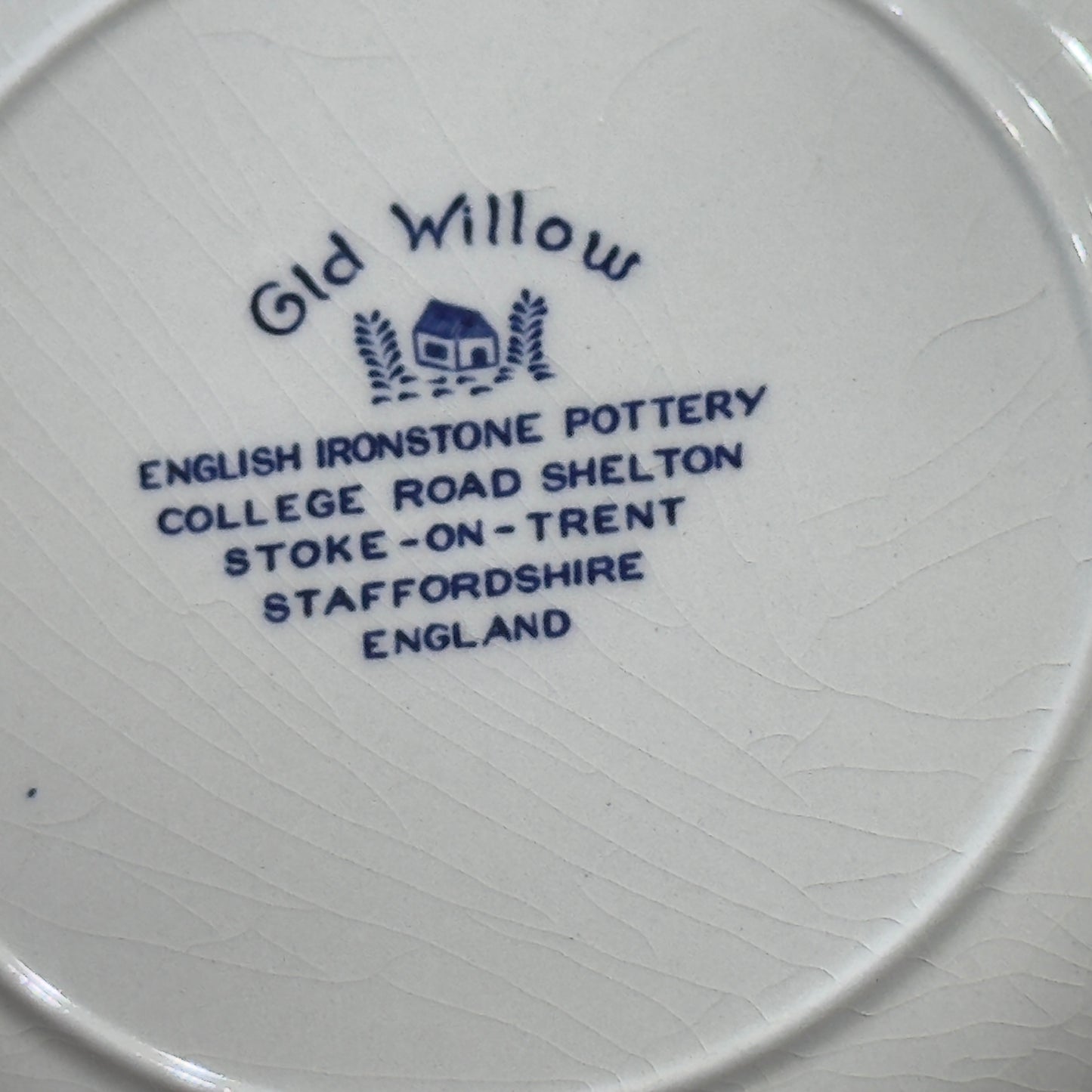 Staffordshire England Old Willow 7" Plates