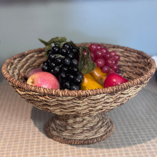 Large Wicker Pedestal Basket