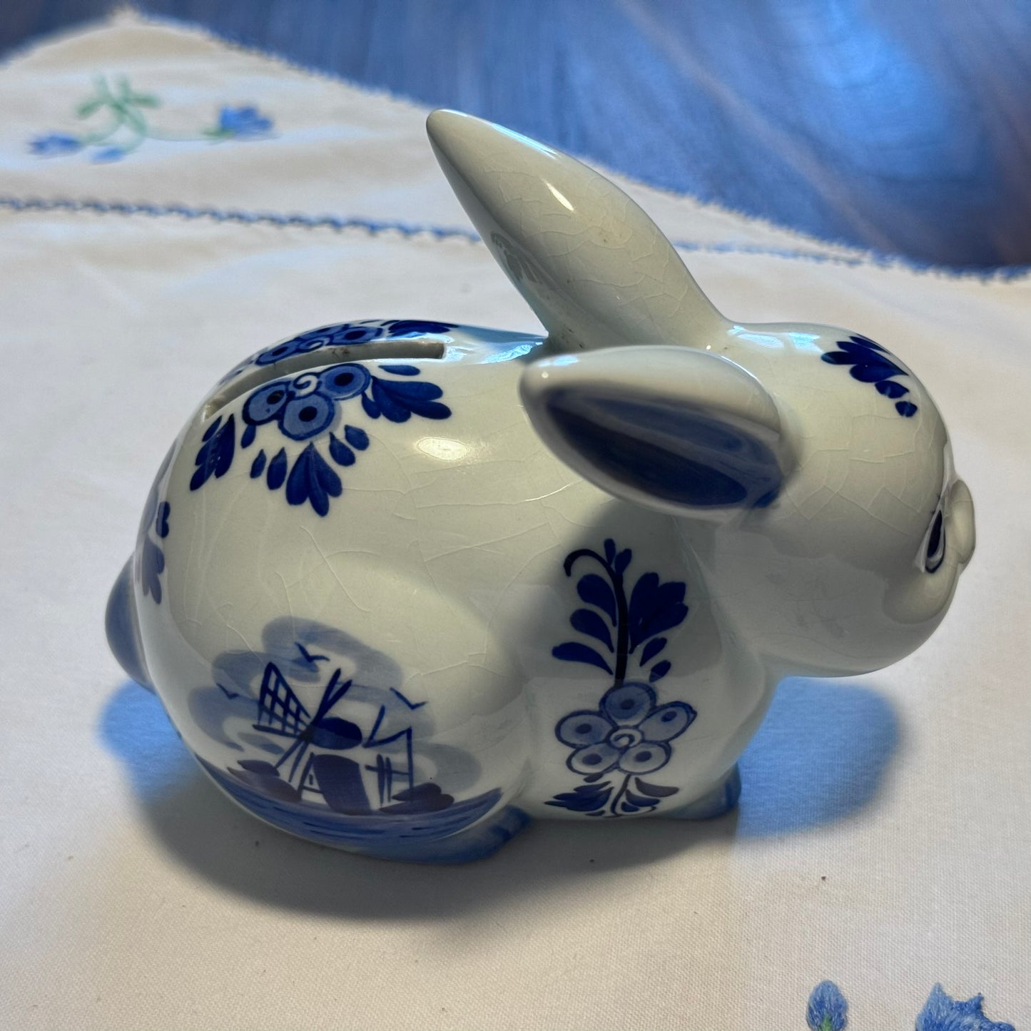 Delfts Blauw Rabbit Piggybank