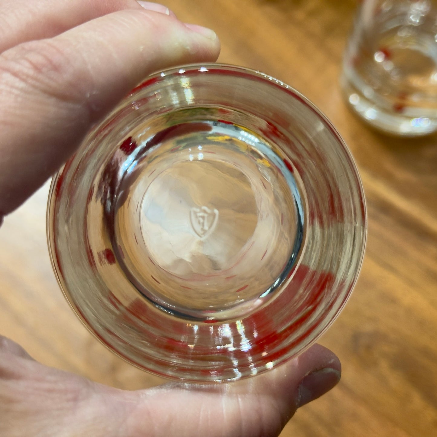 Vintage Federal Glass Red Polka Dot Drinking Glasses