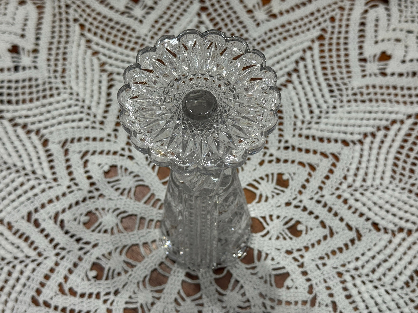 Early American Pressed Glass Starburst Vase