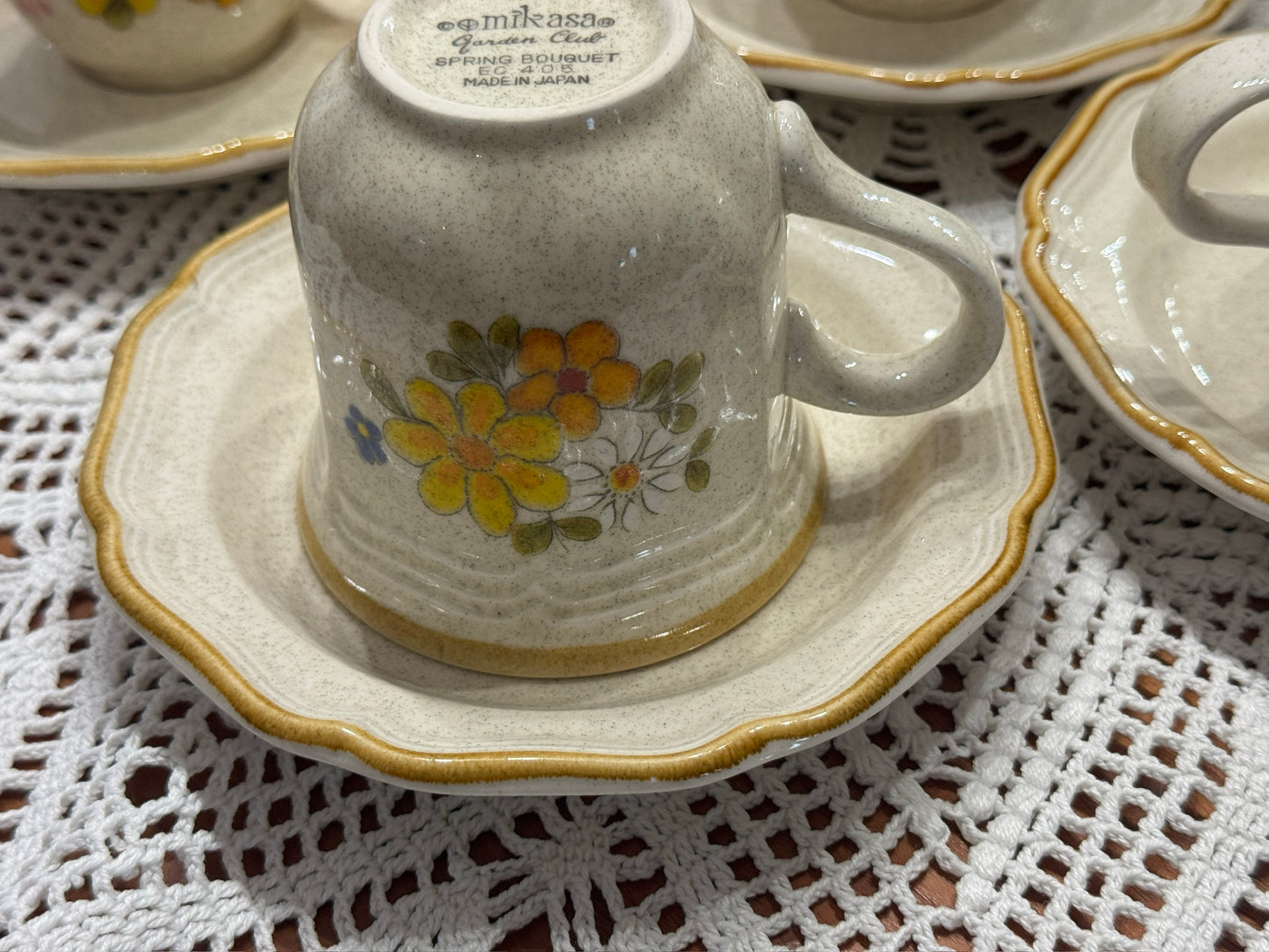 Mikasa 'Garden Club' Cups & Saucers