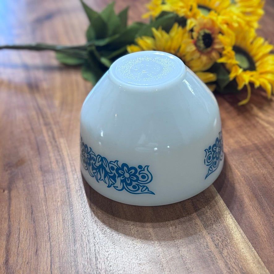 Federal Floral Milk Glass Mixing Bowl