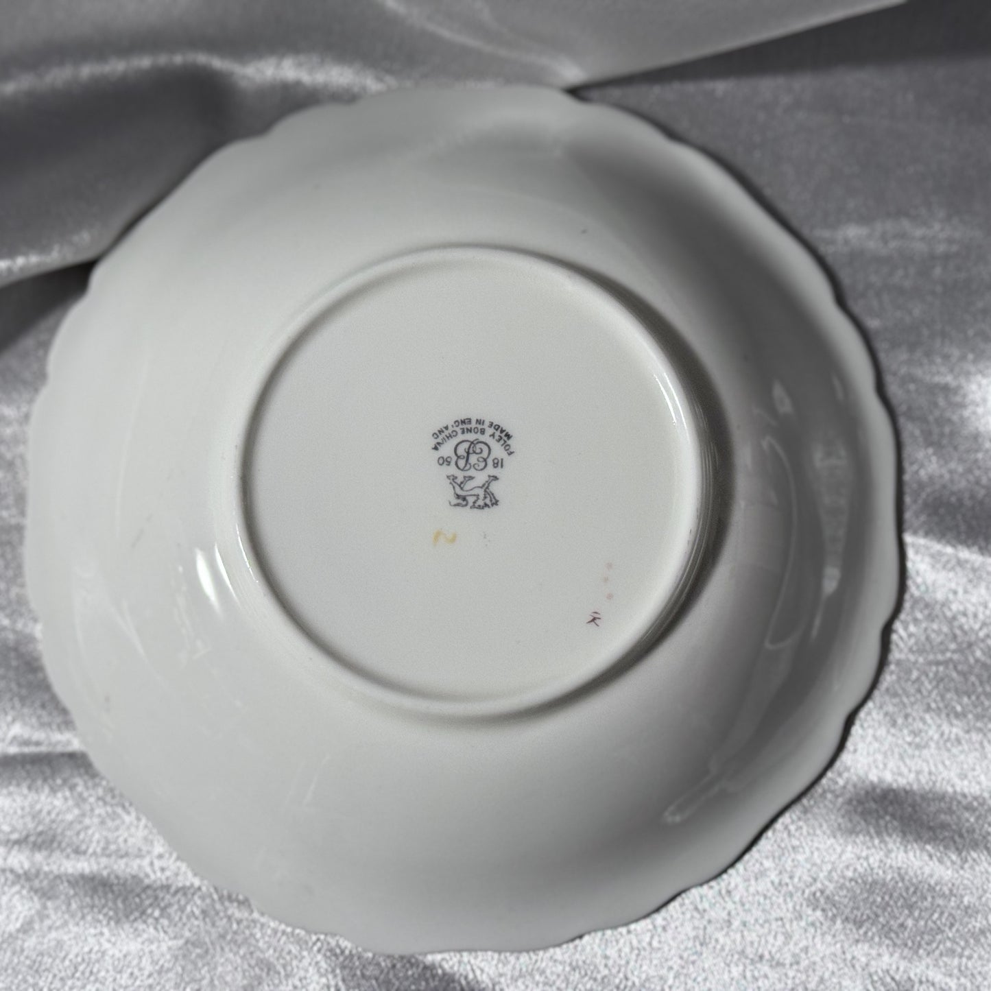 EB Foley Green/Floral & Gold Gild Cup and Saucer