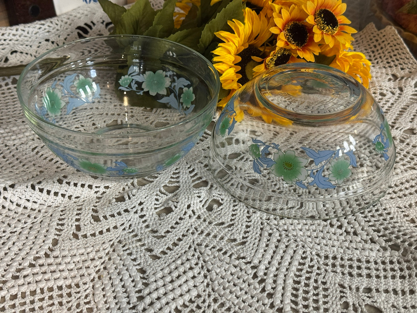 Imperial Glass Floral Nesting Bowls