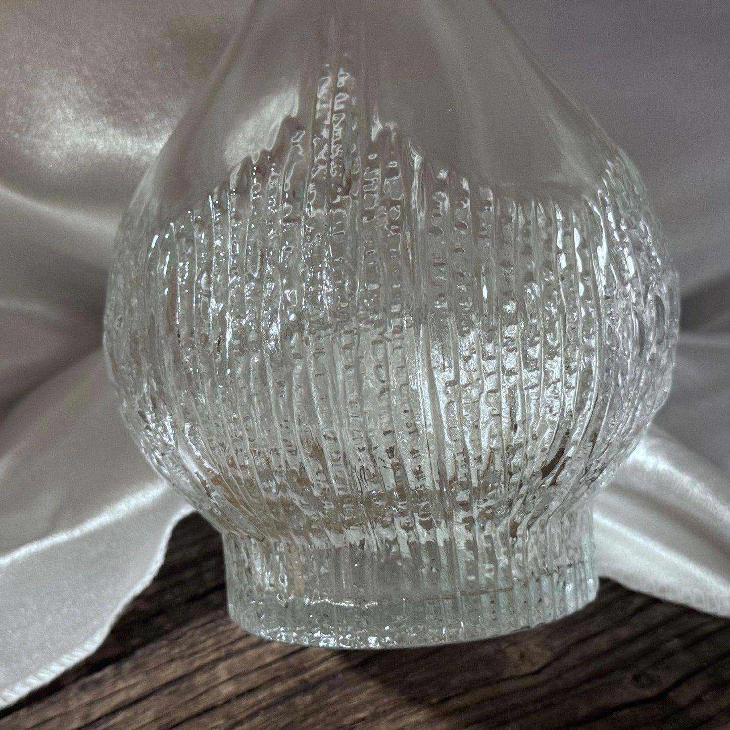 Oberglas Nordic Bark Austria Clear Glass Decanter W/Stopper