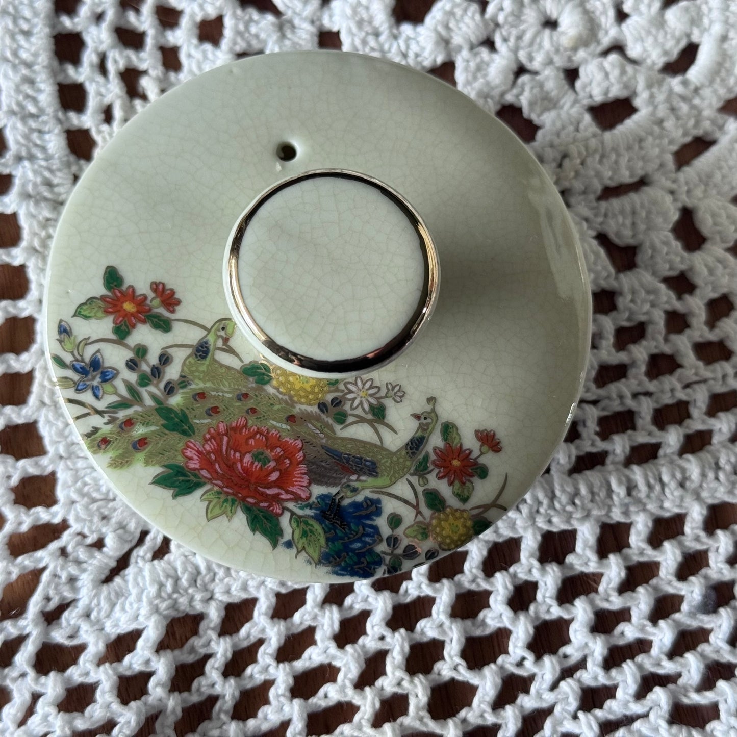 Japanese Porcelain Floral & PeacockTeapot