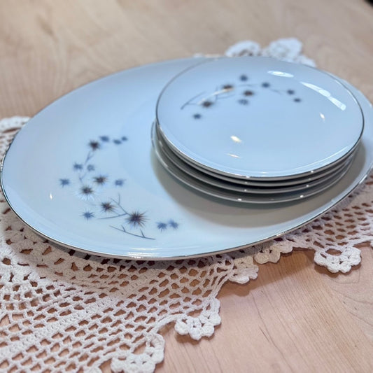 Creative 'Starburst' Pattern Salad/Dessert Plates & Platter