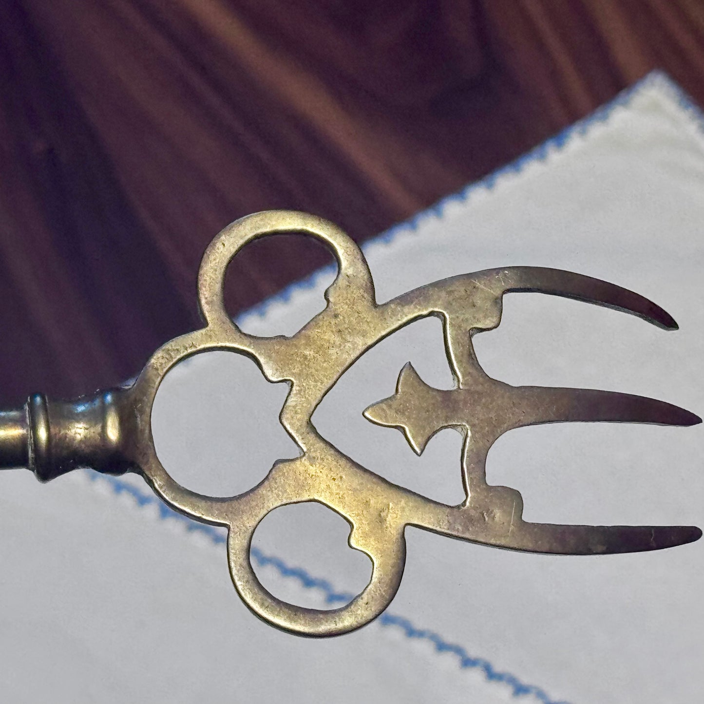 Vintage Brass Toasting Fork - Witch