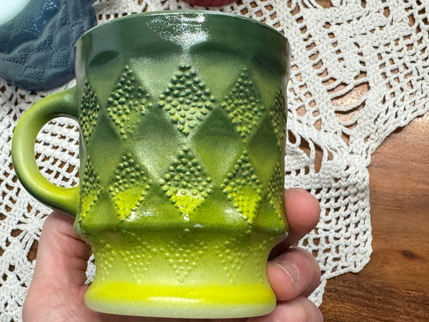 Vintage Anchor Hocking Fire-King 'Kimberly' Rainbow Mug Set