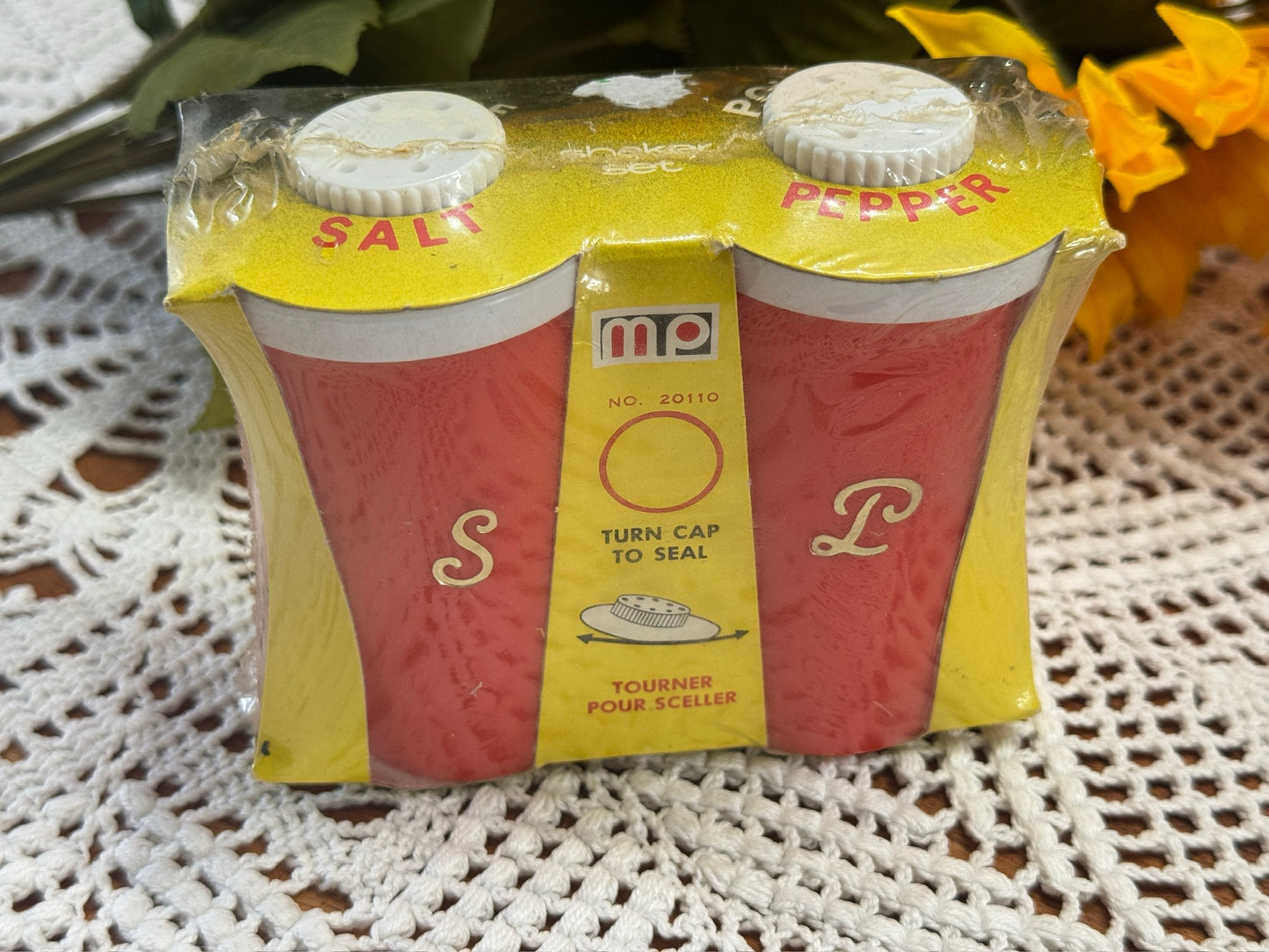 Packaged Orange Salt & Pepper Set By Modern Platsics Quebec, Canada