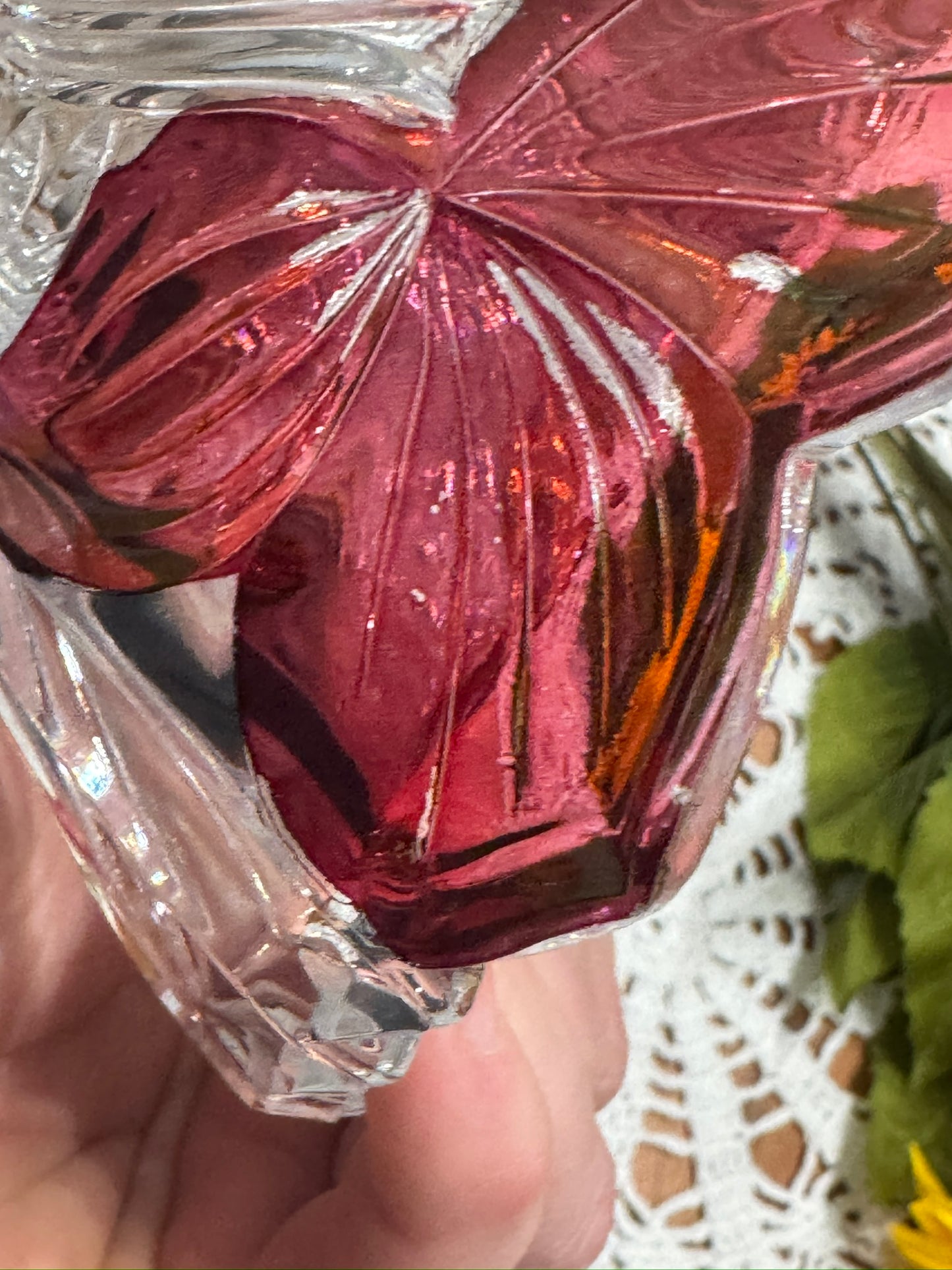 Vintage Cut Glass Covered Candy Dish