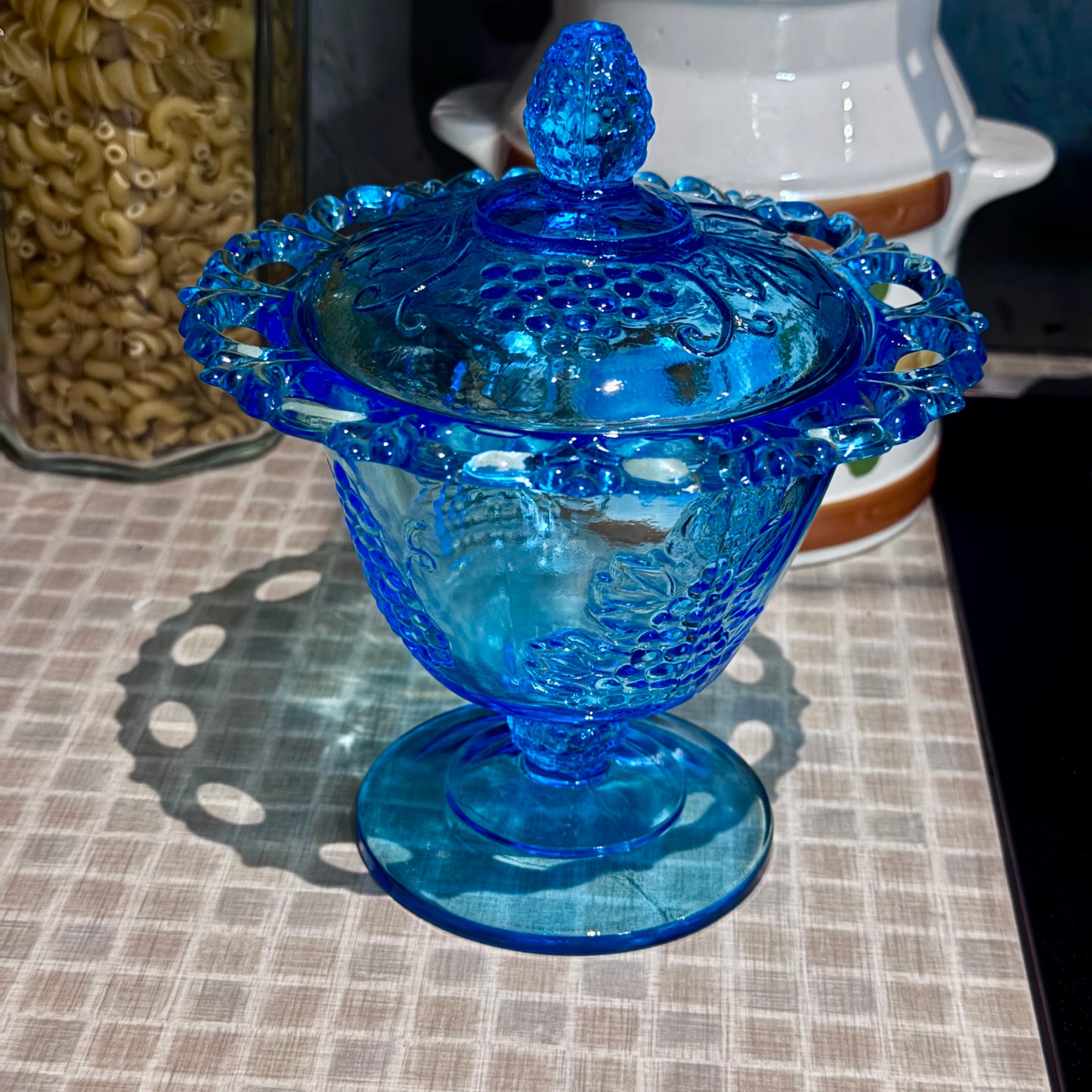 Blue Indiana Glass Candy Dish