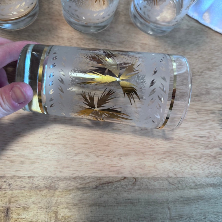 Libby Golden Palm/Sunburst Accents Glasses