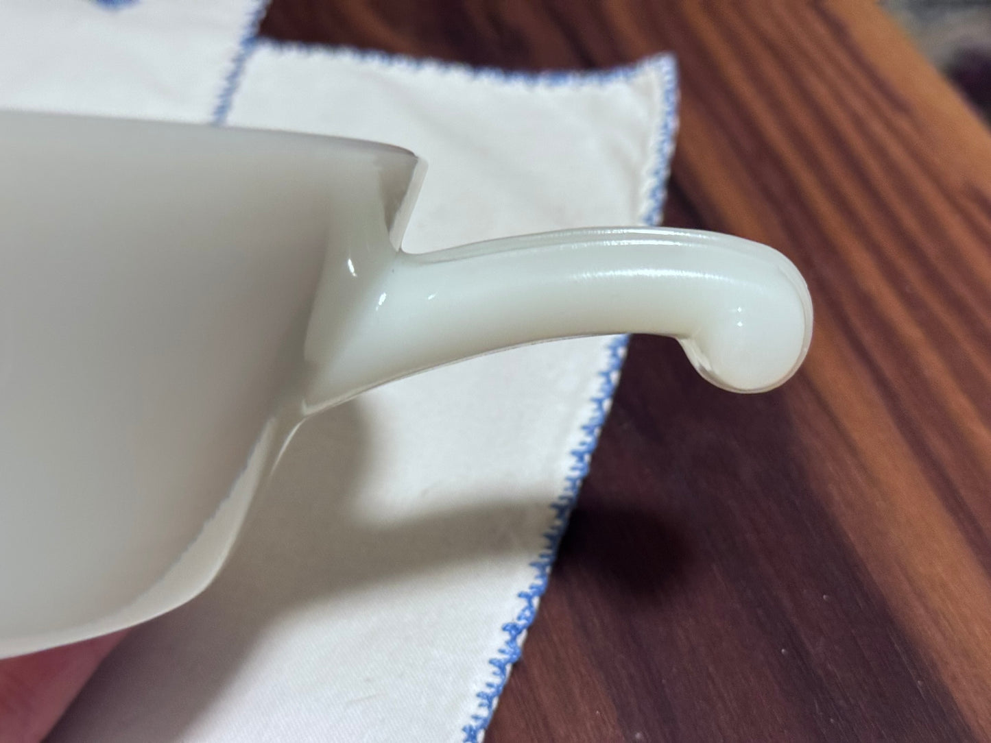 Anchor Hocking White Milk Glass Handled Bowls