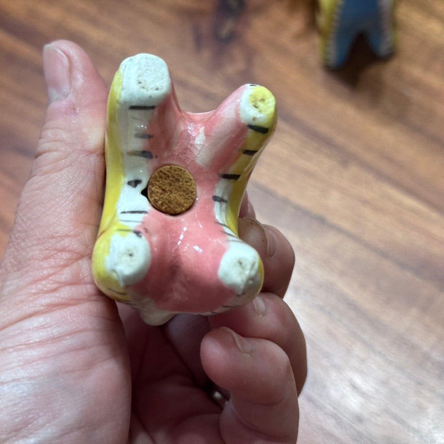 Vintage Stuffed Giraffe Ceramic Napco Made In Japan Shakers