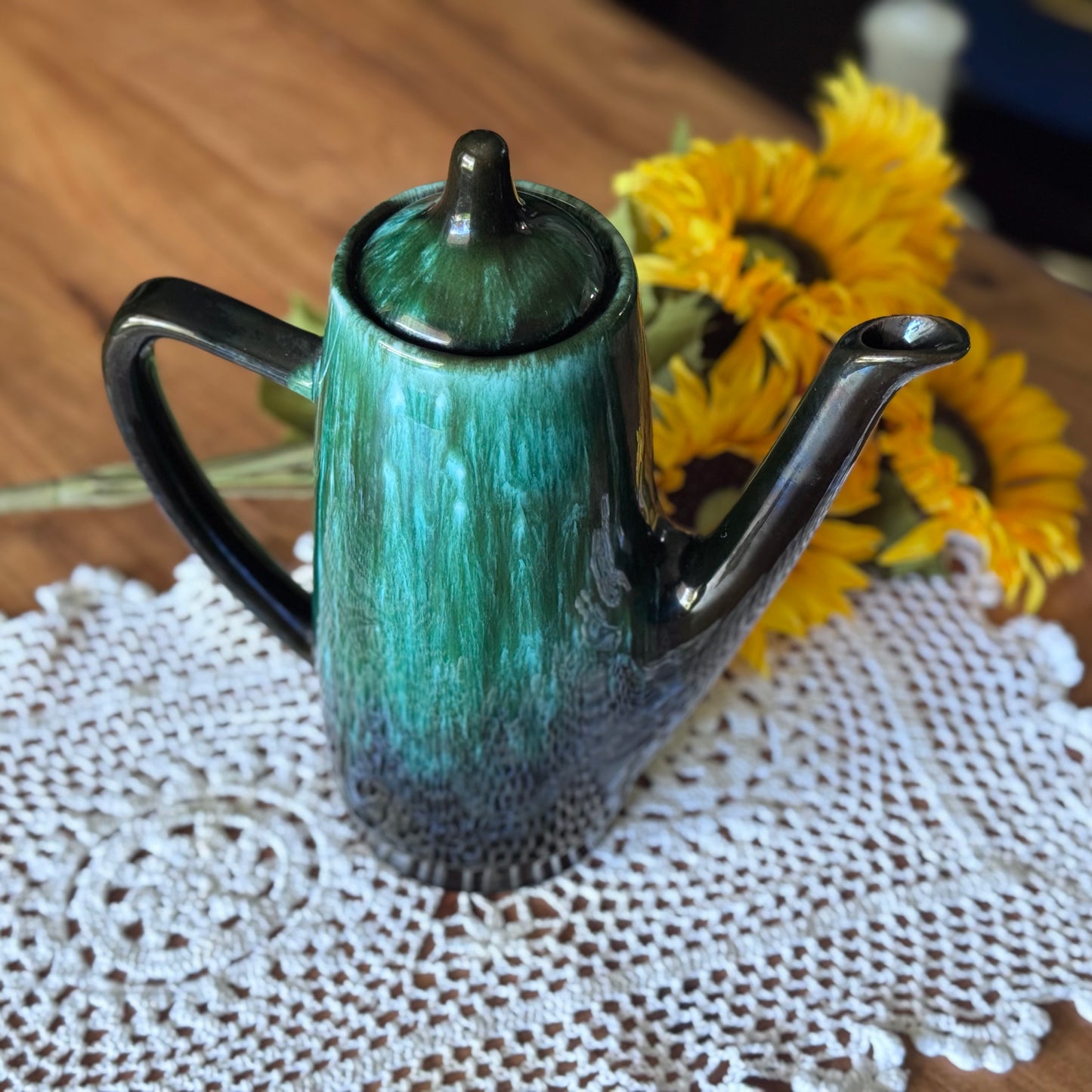 Slender Blue Mountain Pottery Teapot