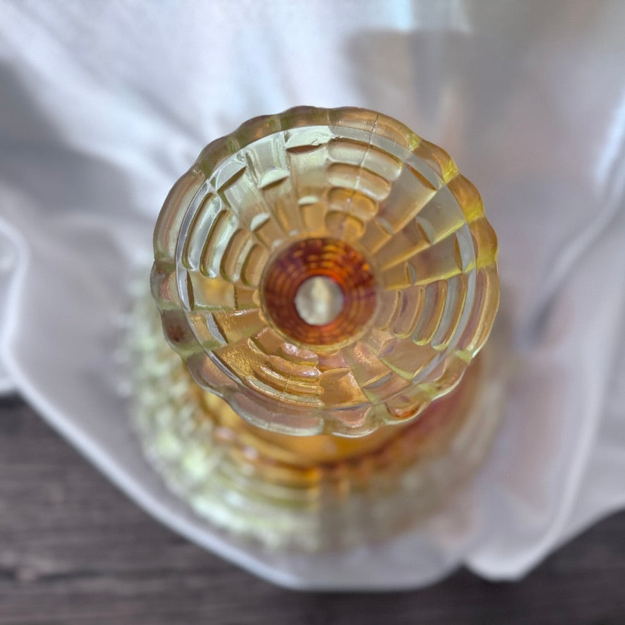 Jeannette Glass Amberina Glass Pedestal