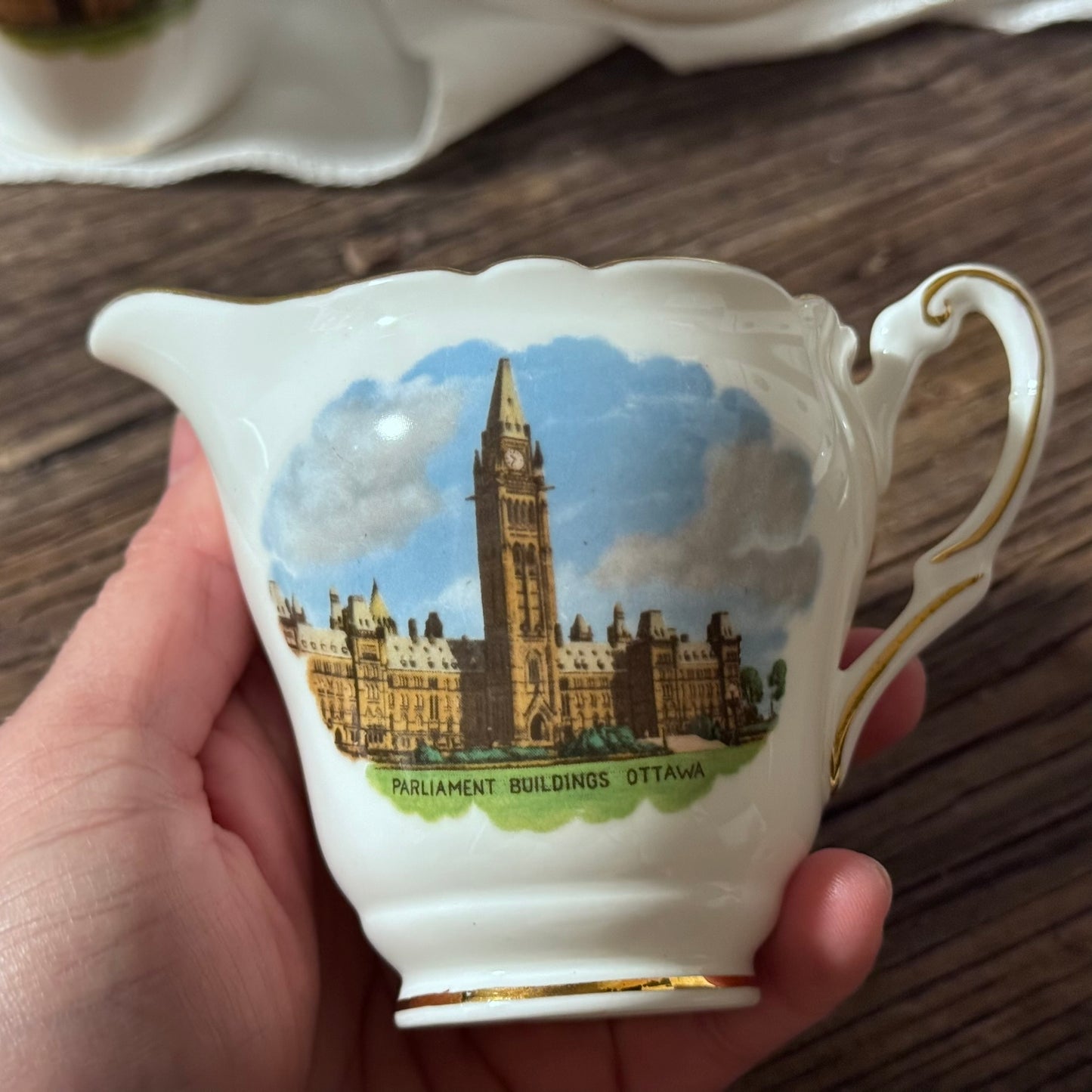 Regency England 'Parliament Buildings Ottawa' Bone China Coffee Set