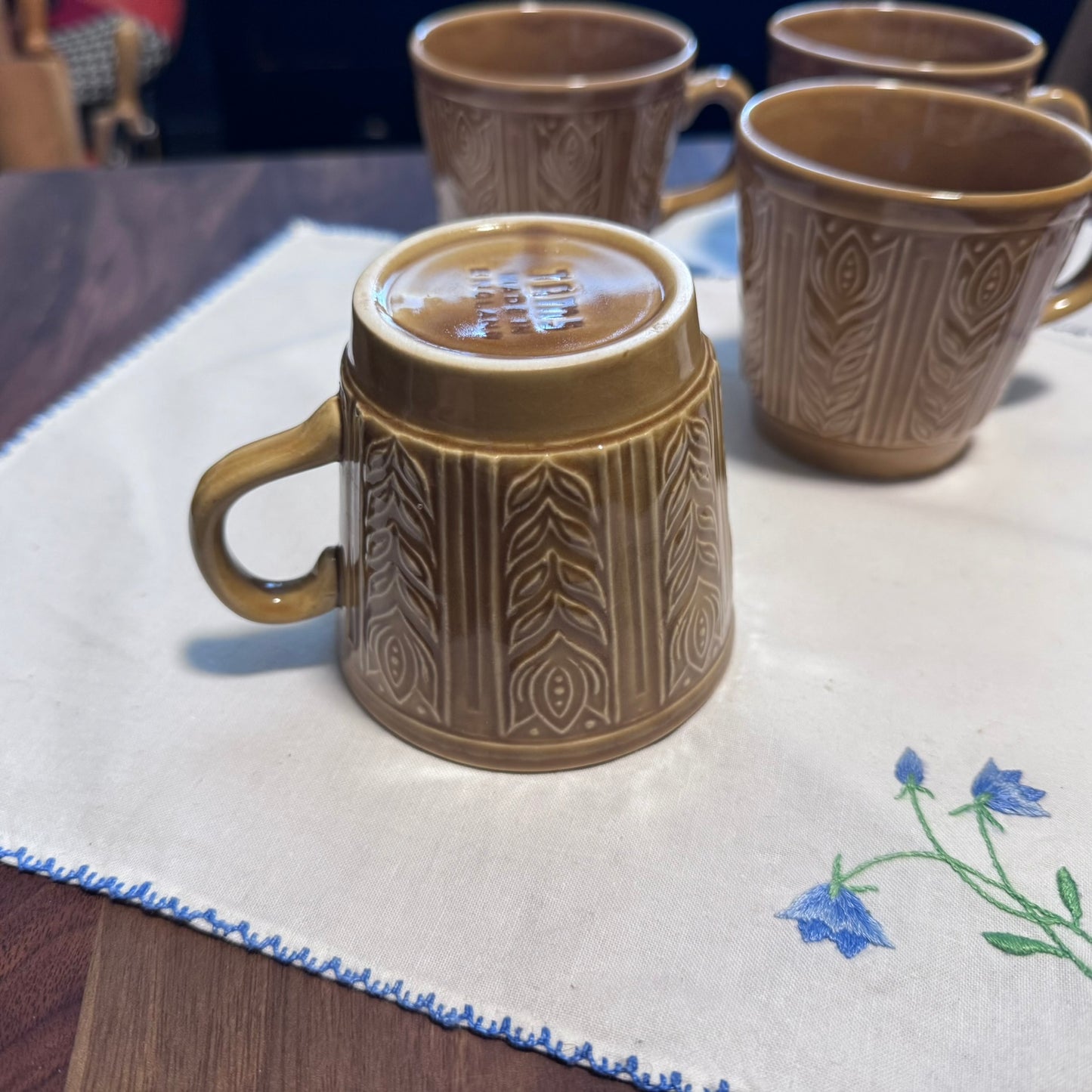 Tams England Harvest Gold Tulip Coffee Cups & Saucers