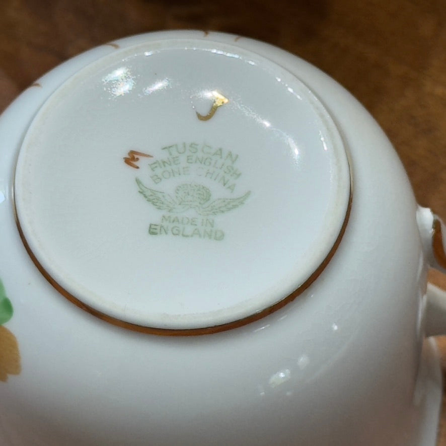 Tuscan England Floral Teacup & Saucer Set