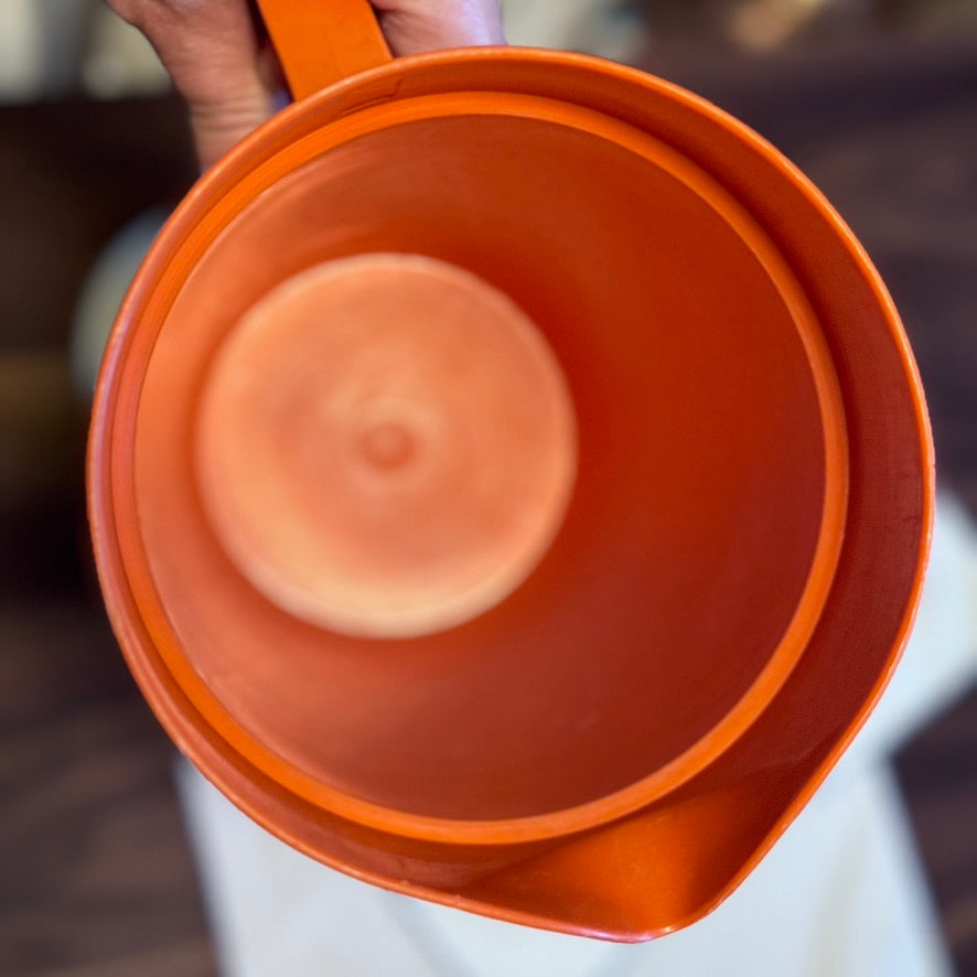 Orange Tupperware 2 QT Pitcher