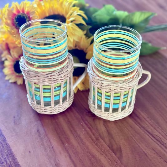 Libbey Stripped Drinking Glasses