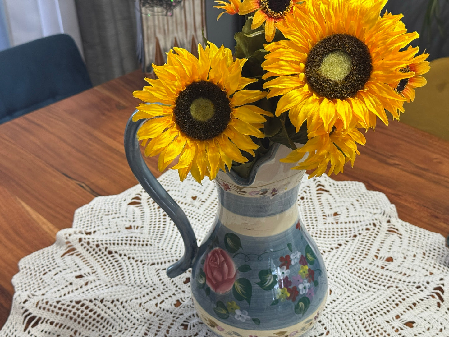 Large Floral Pitcher/Jug