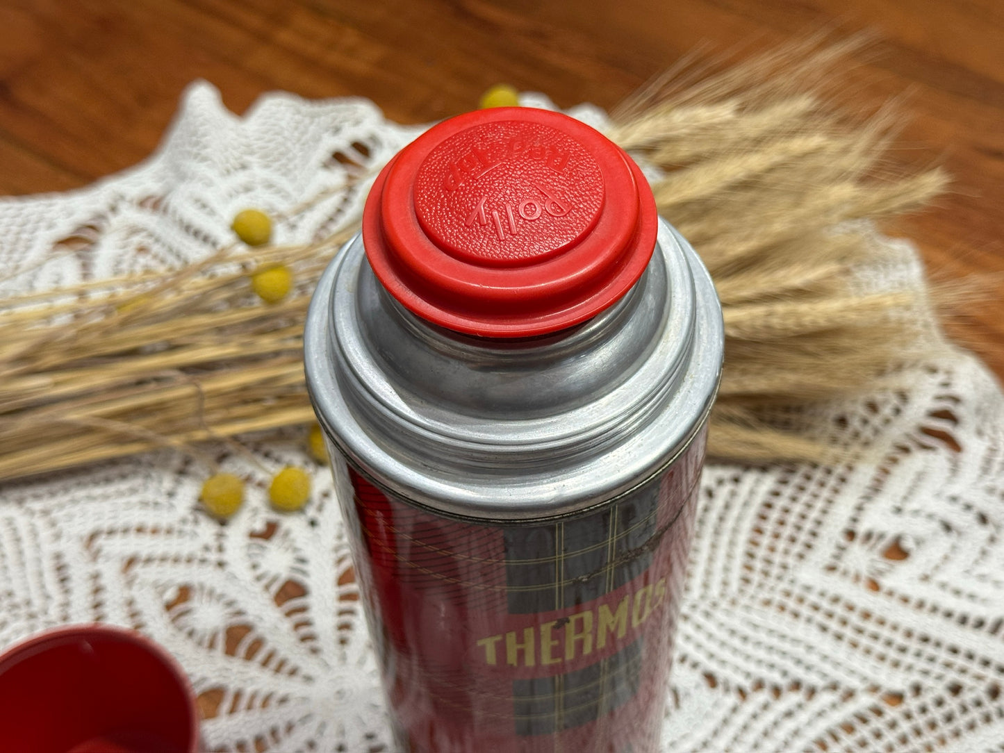 Vintage Plaid Thermos Brand Vacuum Bottle NO.302