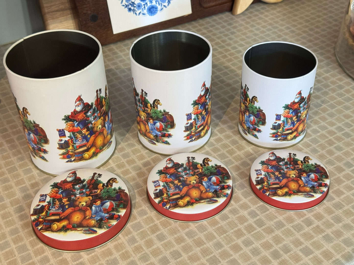 Stackable Christmas Canister/Tins