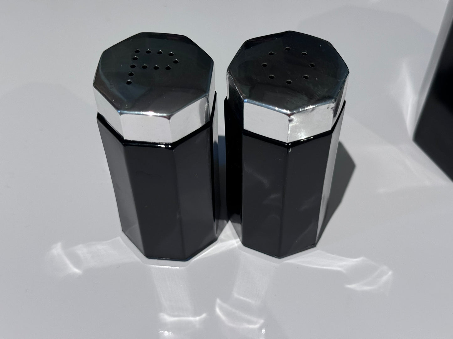 Octagonal Black Luminarc Arcoroc France Dish Set