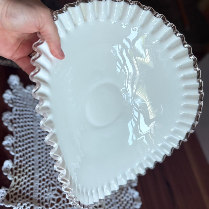 Fenton Silver Crest Banana Fruit Bowl