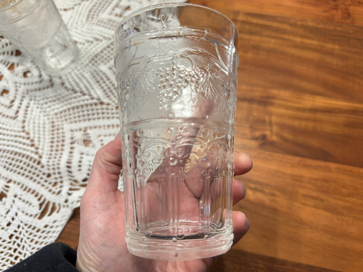 Raised Grape Vine Drinking Glasses Made In France