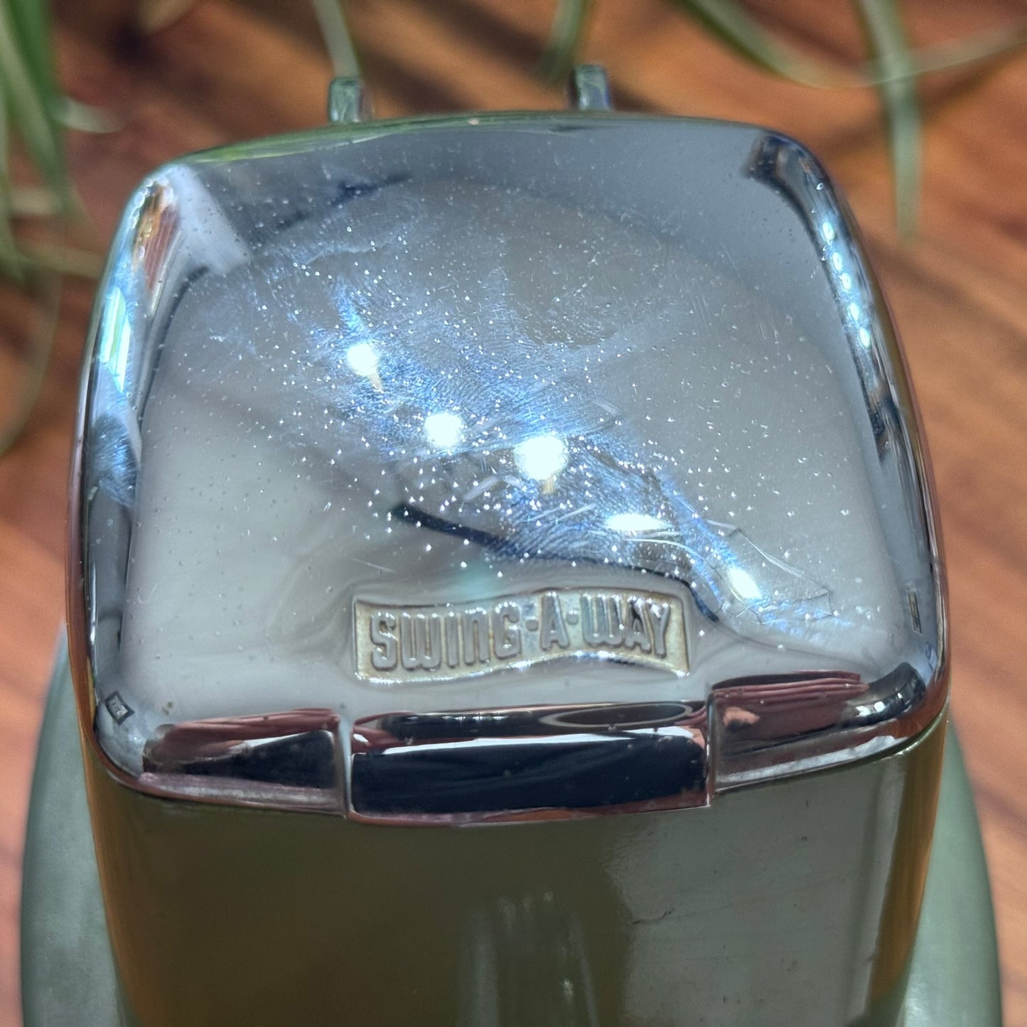 Vintage Avocado Green Hand-Crank 'Swing-A-Way' Ice Crusher
