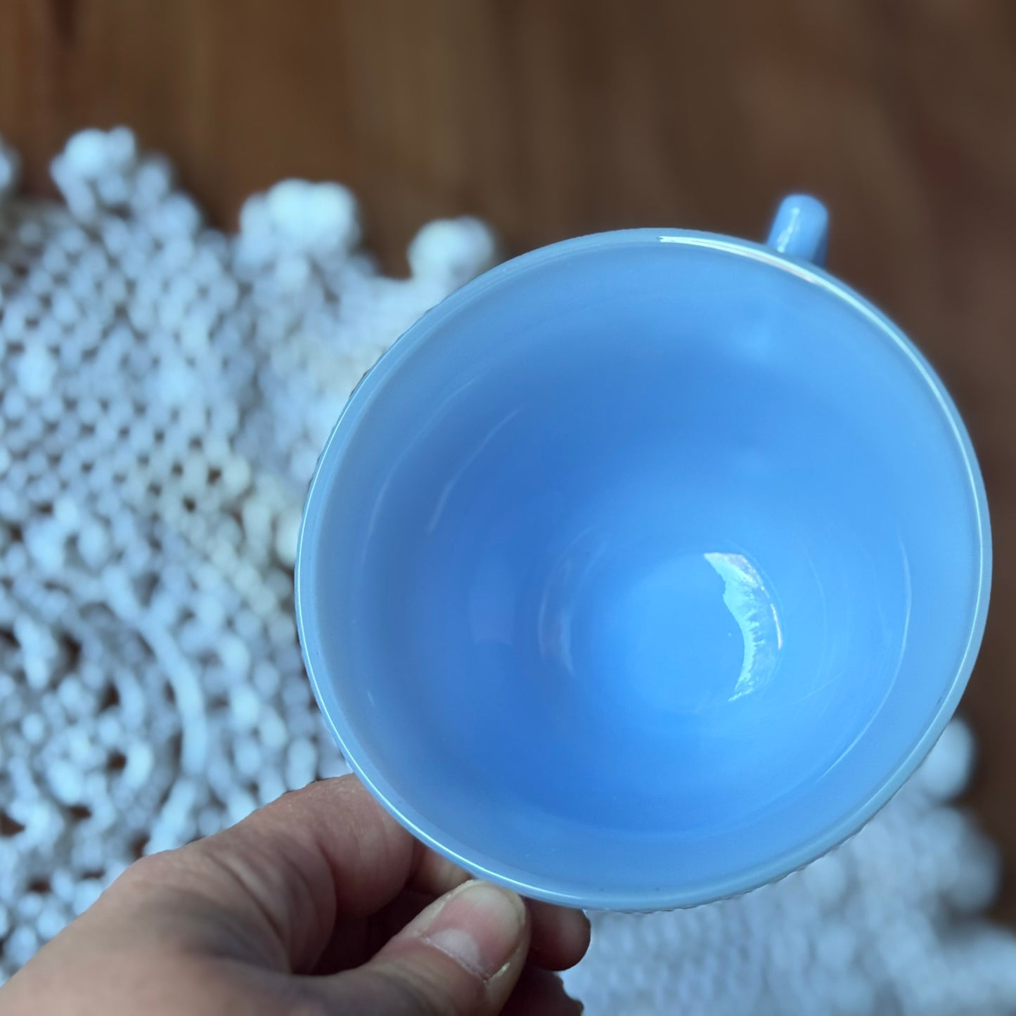 Pyrex Delphite Blue Sugar Bowl