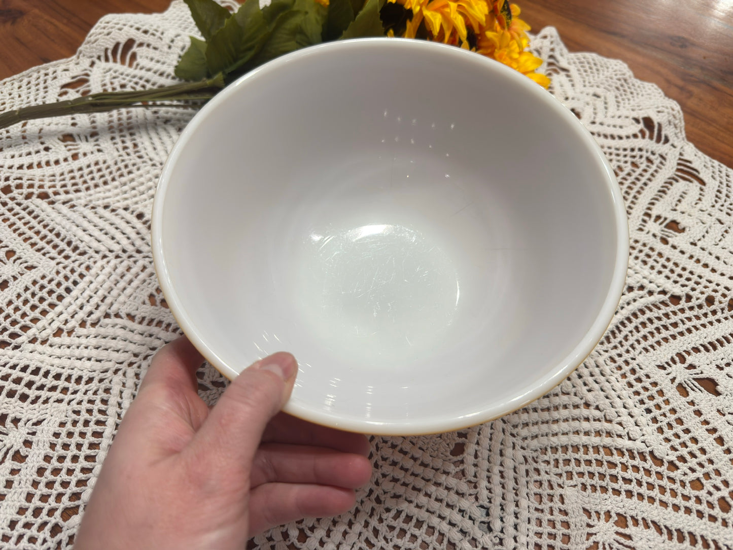 PYREX 403 Butterfly Gold Burnt Orange Mixing Bowl