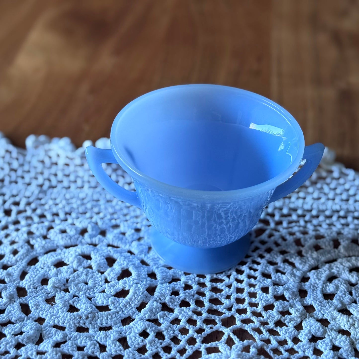 Pyrex Delphite Blue Sugar Bowl