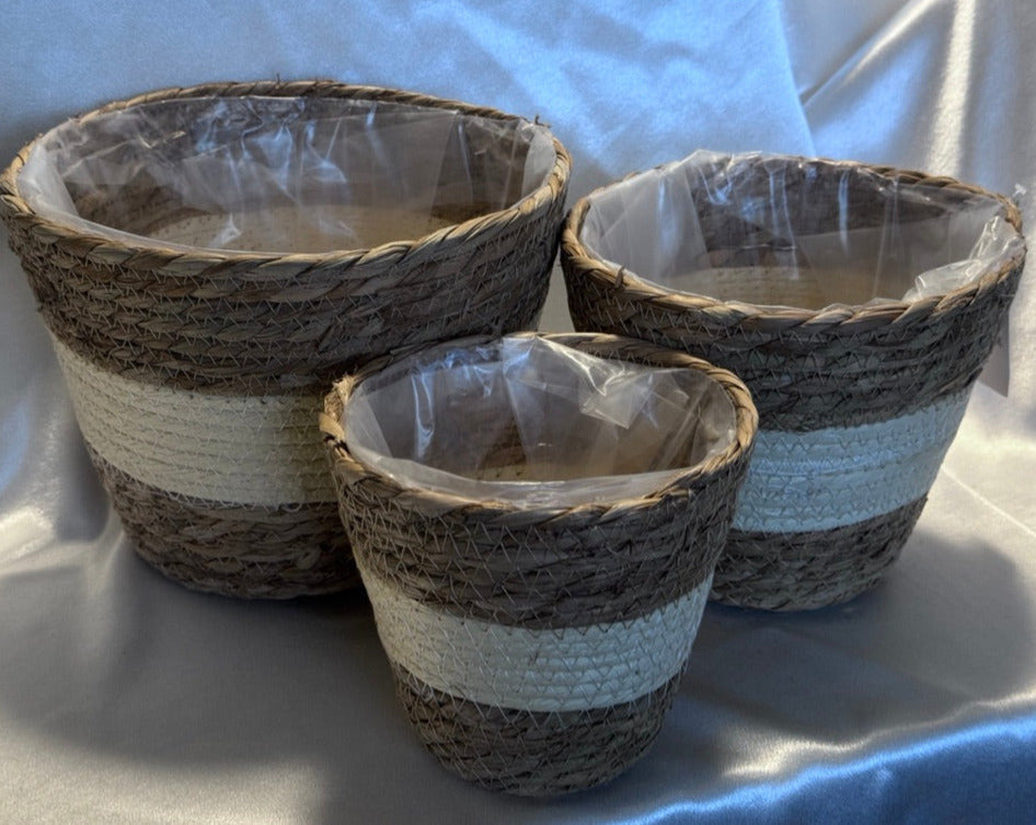 Woven Flower Pot Set