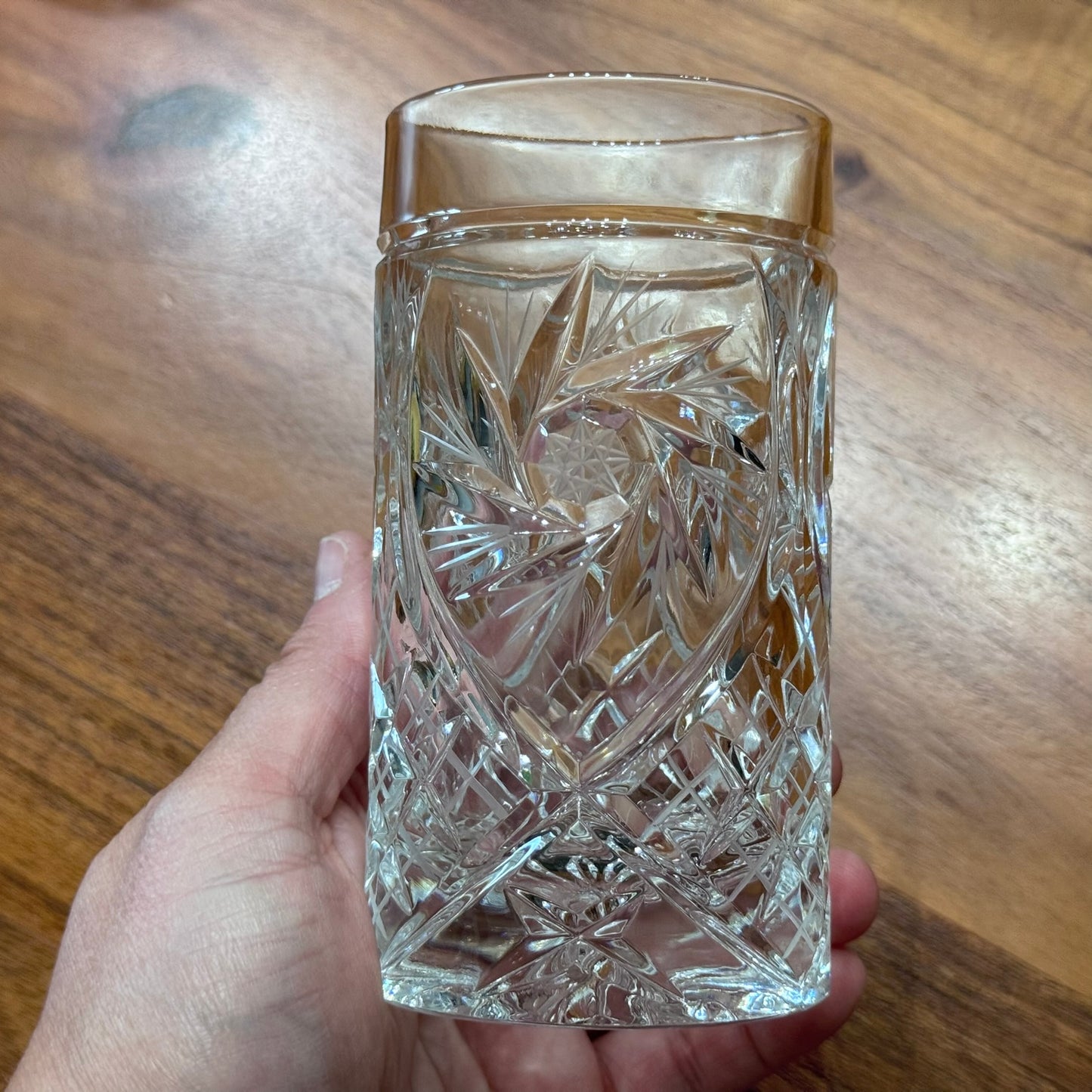 Pinwheel Crystal High Ball Glasses
