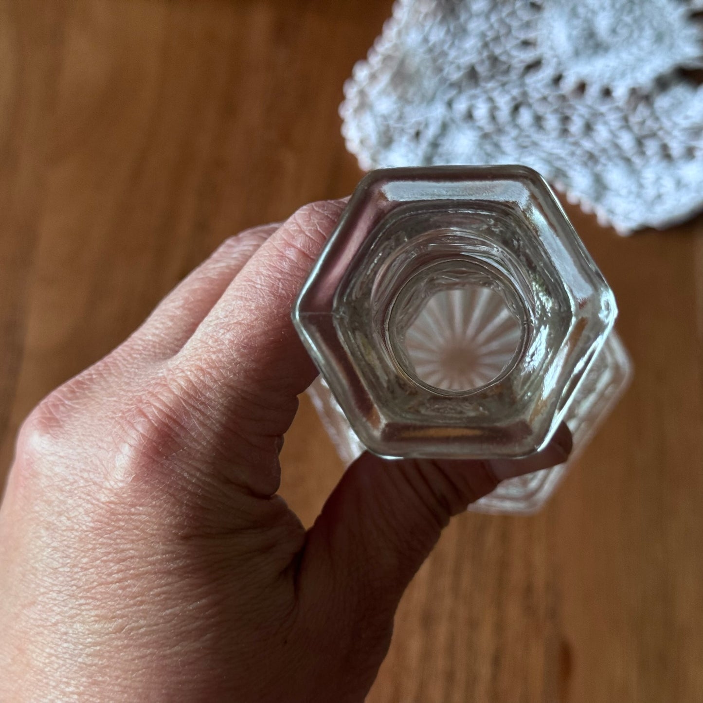 Anchor Hocking Clear Pressed Glass Wexford Pattern Bud Vases
