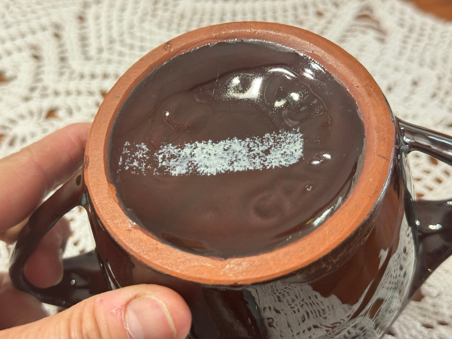 Canadian Ceramic Craft (CCC) Creamer & Sugar Drip Glaze Set