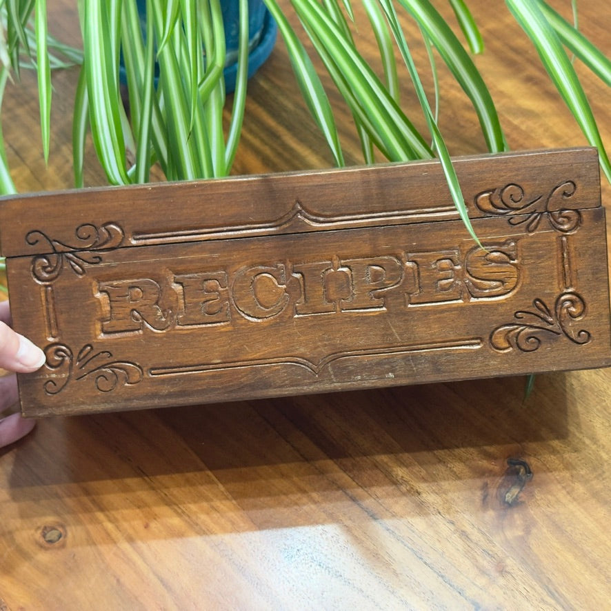 Wooden Recipes Box