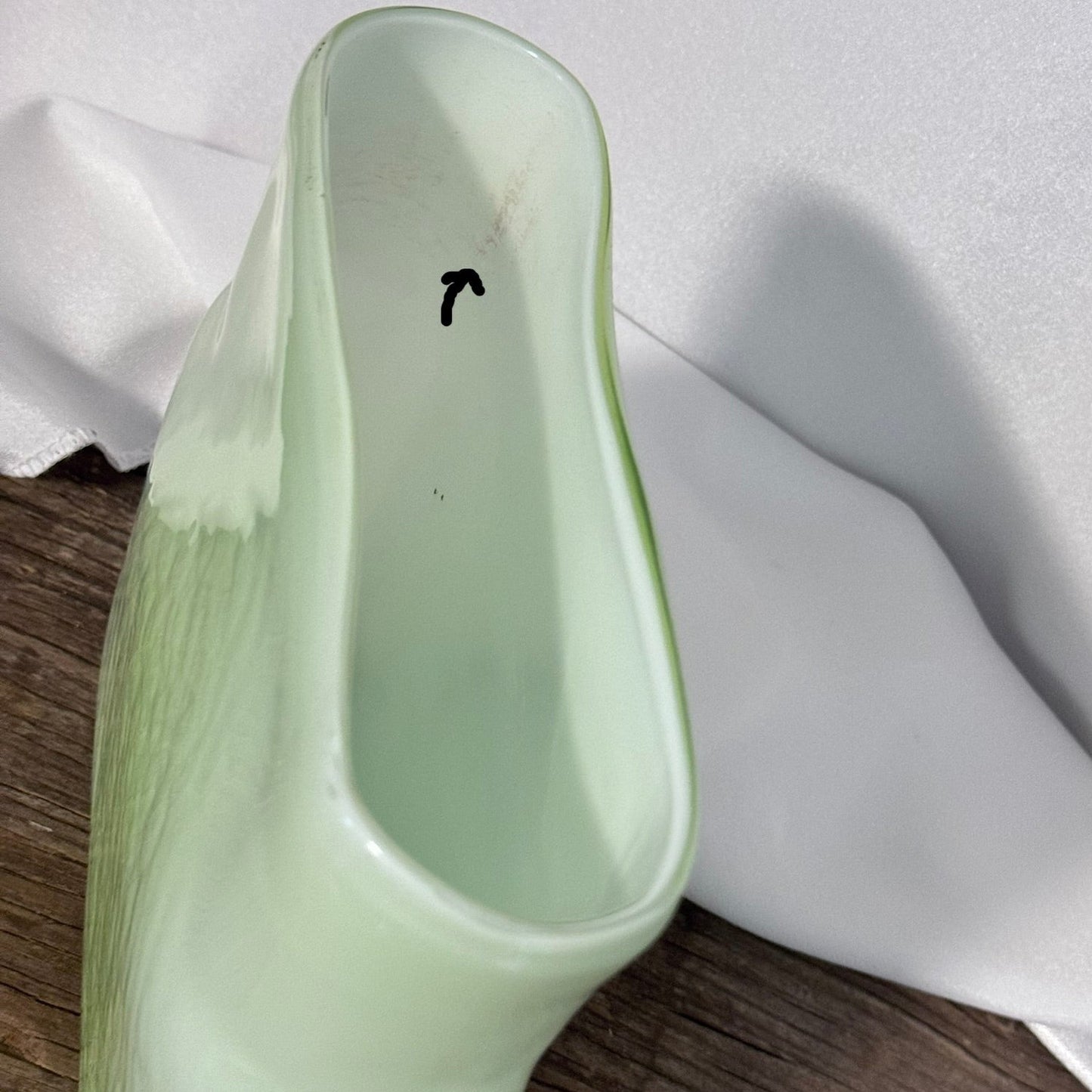 Green Glass Planter Vase
