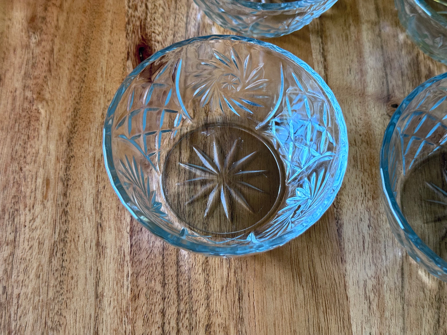 Anchor Hocking Star of David & Starburst Dessert/Fruit Bowls/Sugar Bowls