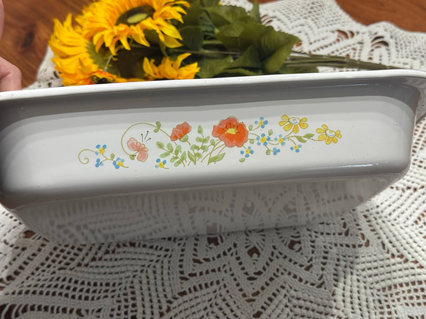 Corning Ware A-21-B 'Spring Bouquet or Wildflower' Large Oven Roasting Dish