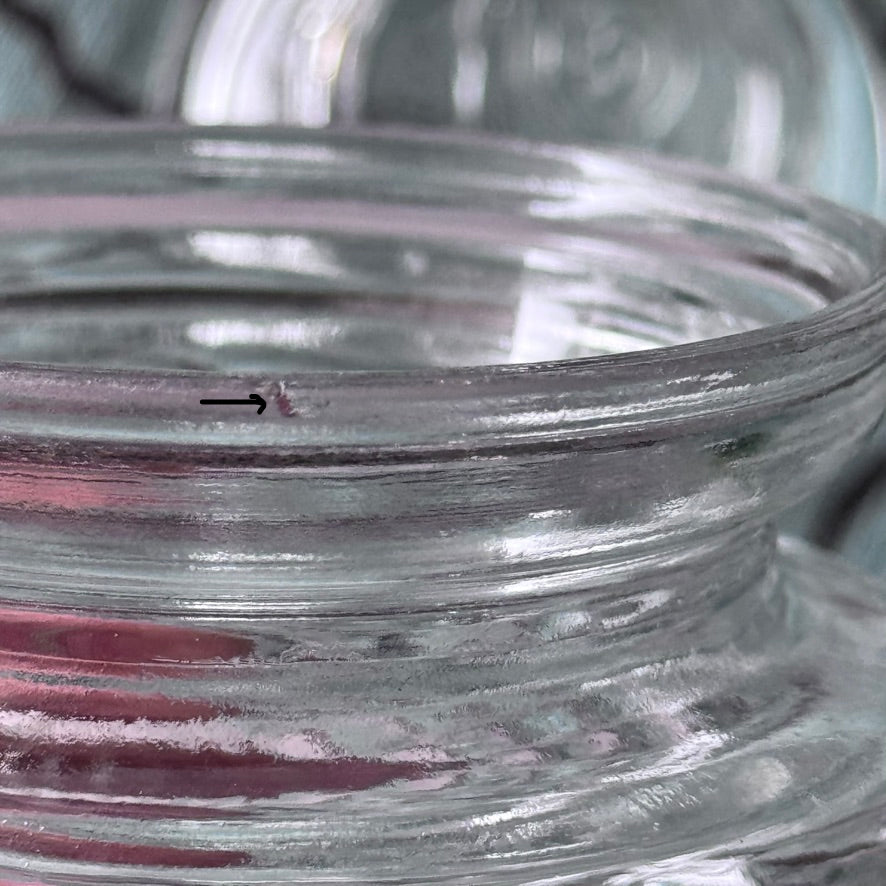 Pressed Cut Glass Jelly/Jam Jar