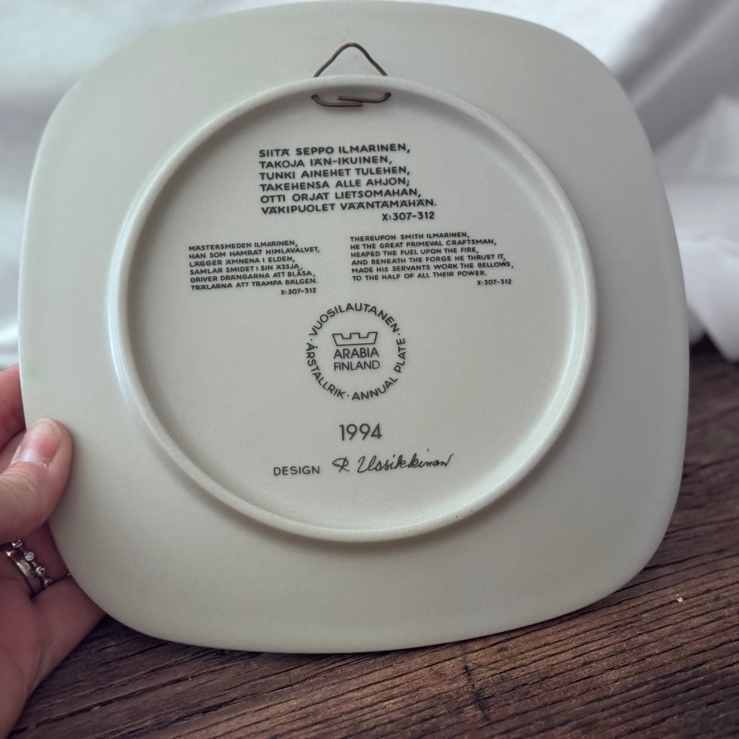 Raija Uosikkinen 1994 Wall Plate