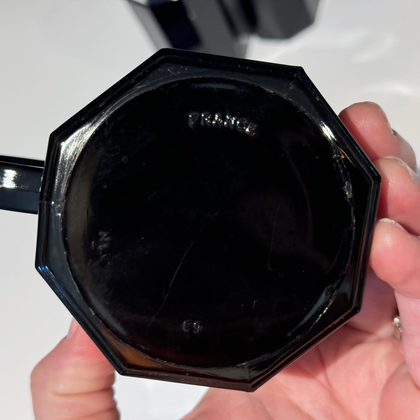 Octagonal Black Luminarc Arcoroc France Dish Set